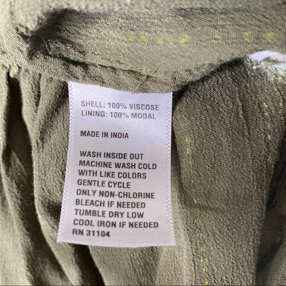 Kaari Blue green striped pesant dress size large - Picture 8 of 13